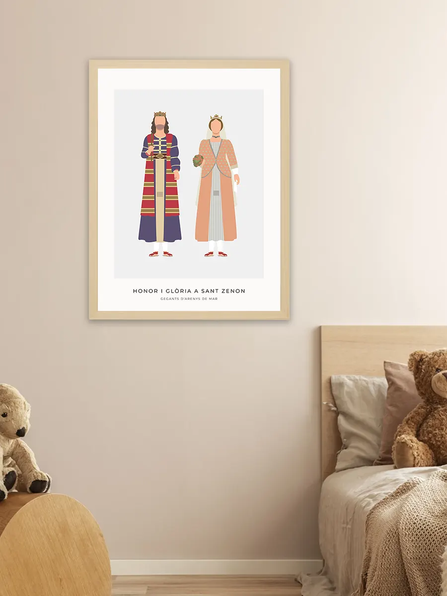 Làmina Honor i Glòria a Sant Zenon Gegants Arenys de Mar