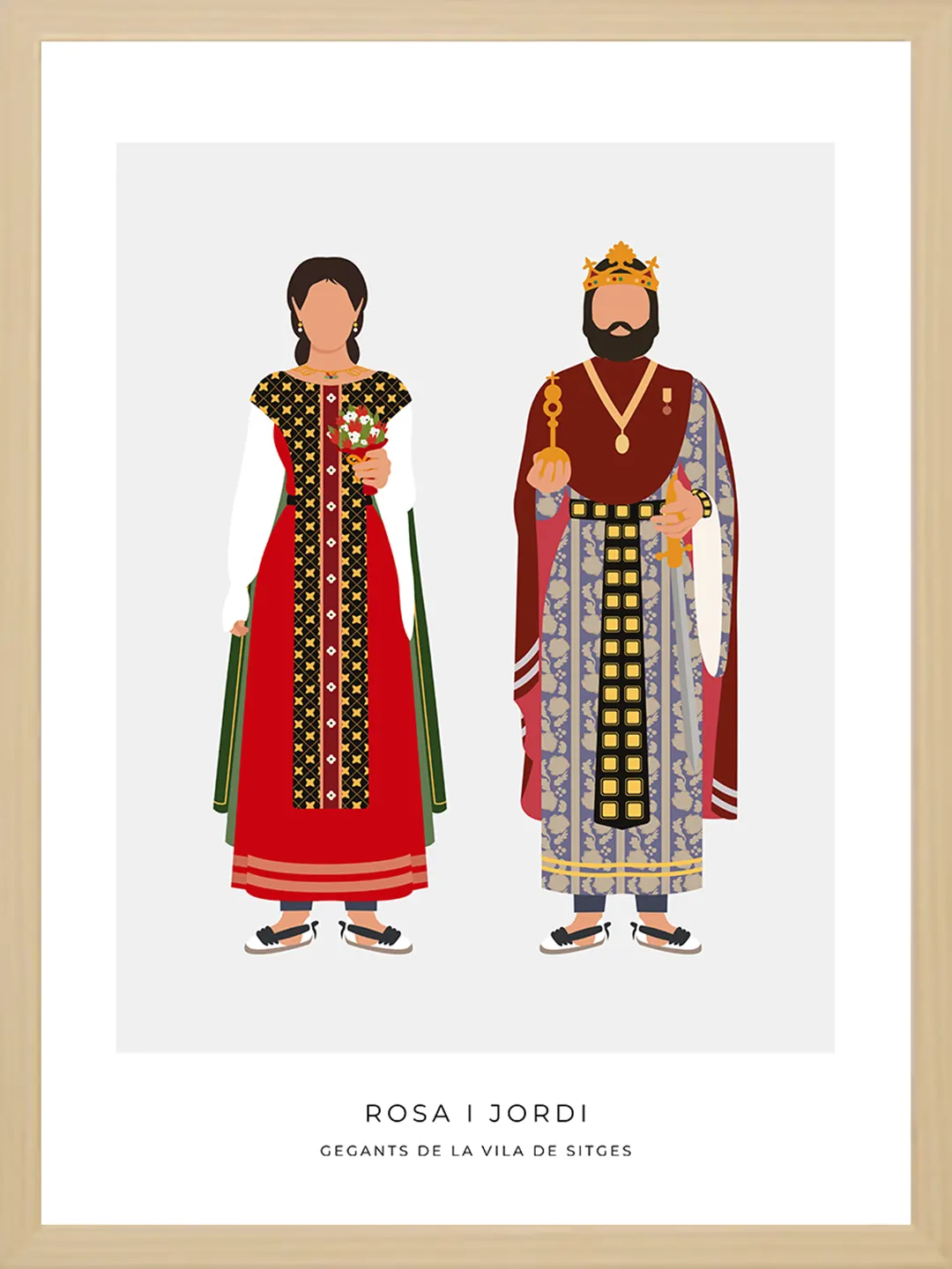 Quadre Gegants de Sitges, Rosa i Jordi